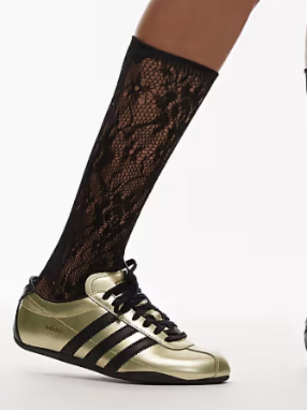adidas Women's Tokyo Gold and Black Low-Top Sneakers